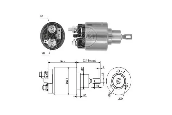 Magnetschalter, Starter 12 V ERA ZM873