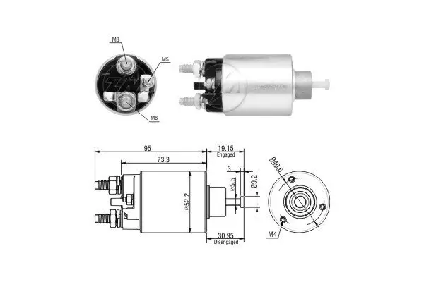 Magnetschalter, Starter 12 V ERA ZM8860