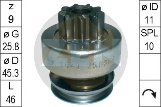 Freilaufgetriebe, Starter ERA ZN1641 Bild Freilaufgetriebe, Starter ERA ZN1641