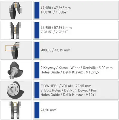 Kurbelwelle IPSA CK001601 Bild Kurbelwelle IPSA CK001601