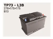 Starterbatterie 12 V 73 Ah IPSA TP73