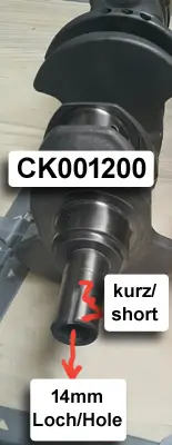 Kurbelwelle IPSA CK001200 Bild Kurbelwelle IPSA CK001200