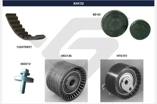 Zahnriemensatz HUTCHINSON KH 132 Bild Zahnriemensatz HUTCHINSON KH 132
