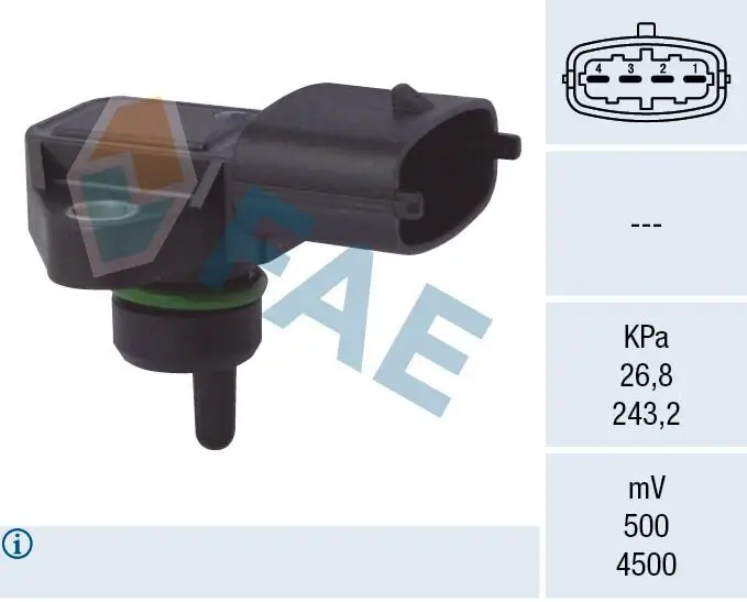 Sensor, Saugrohrdruck FAE 15124