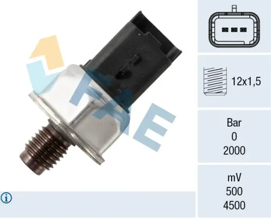Sensor, Kraftstoffdruck FAE 15621 Bild Sensor, Kraftstoffdruck FAE 15621