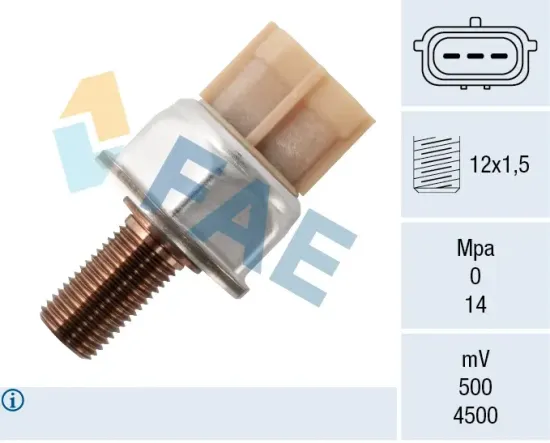 Sensor, Kraftstoffdruck FAE 15632 Bild Sensor, Kraftstoffdruck FAE 15632