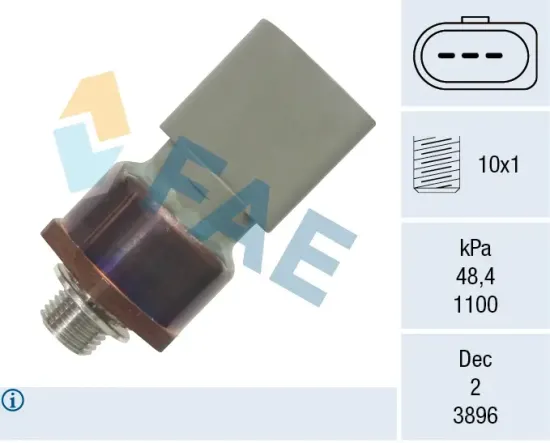 Sensor, Kraftstoffdruck FAE 15639 Bild Sensor, Kraftstoffdruck FAE 15639