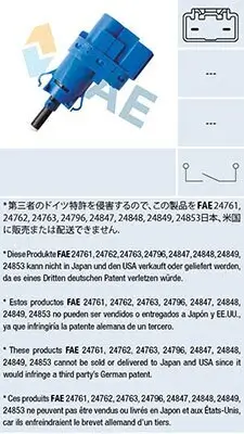 Bremslichtschalter FAE 24853 Bild Bremslichtschalter FAE 24853