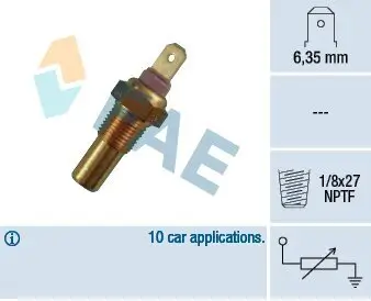 Sensor, Kühlmitteltemperatur FAE 31270 Bild Sensor, Kühlmitteltemperatur FAE 31270