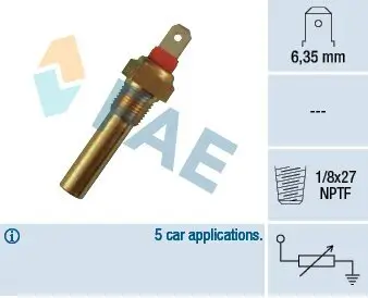 Sensor, Kühlmitteltemperatur FAE 31640 Bild Sensor, Kühlmitteltemperatur FAE 31640