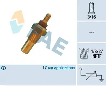 Sensor, Kühlmitteltemperatur FAE 32020