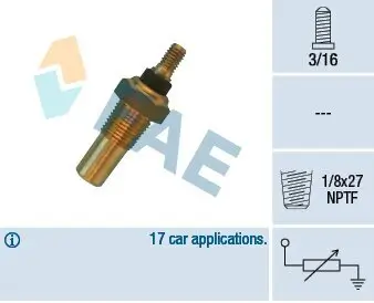 Sensor, Kühlmitteltemperatur FAE 32040 Bild Sensor, Kühlmitteltemperatur FAE 32040