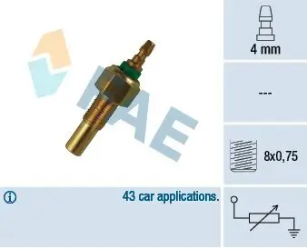 Sensor, Kühlmitteltemperatur FAE 32170 Bild Sensor, Kühlmitteltemperatur FAE 32170