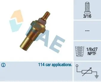 Sensor, Kühlmitteltemperatur FAE 32190 Bild Sensor, Kühlmitteltemperatur FAE 32190