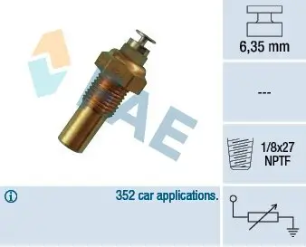 Sensor, Kühlmitteltemperatur FAE 32230 Bild Sensor, Kühlmitteltemperatur FAE 32230