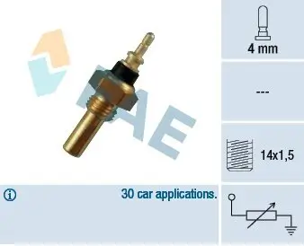 Sensor, Kühlmitteltemperatur FAE 32330 Bild Sensor, Kühlmitteltemperatur FAE 32330