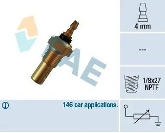 Sensor, Kühlmitteltemperatur FAE 32350