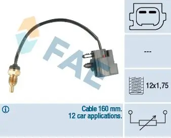 Sensor, Kühlmitteltemperatur FAE 32426 Bild Sensor, Kühlmitteltemperatur FAE 32426
