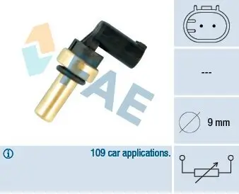 Sensor, Kühlmitteltemperatur FAE 32705 Bild Sensor, Kühlmitteltemperatur FAE 32705