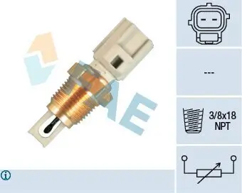 Sensor, Ansauglufttemperatur 12 V FAE 33426