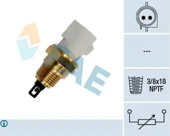 Sensor, Ansauglufttemperatur 12 V FAE 33440 Bild Sensor, Ansauglufttemperatur 12 V FAE 33440