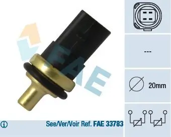 Sensor, Kühlmitteltemperatur FAE 33781 Bild Sensor, Kühlmitteltemperatur FAE 33781