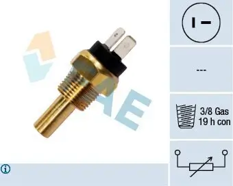 Sensor, Kühlmitteltemperatur FAE 33800 Bild Sensor, Kühlmitteltemperatur FAE 33800