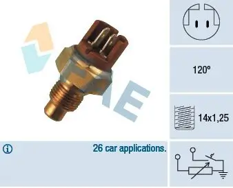 Sensor, Kühlmitteltemperatur FAE 34130 Bild Sensor, Kühlmitteltemperatur FAE 34130