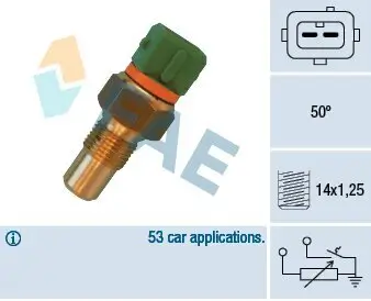 Sensor, Kühlmitteltemperatur FAE 34400 Bild Sensor, Kühlmitteltemperatur FAE 34400