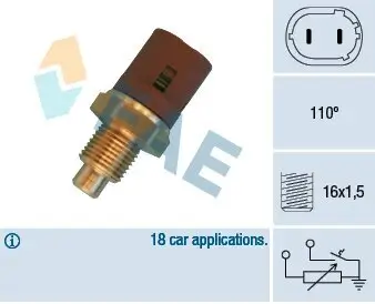 Sensor, Kühlmitteltemperatur FAE 34450 Bild Sensor, Kühlmitteltemperatur FAE 34450