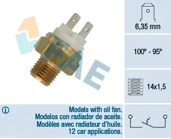 Temperaturschalter, Kühlerlüfter FAE 36060 Bild Temperaturschalter, Kühlerlüfter FAE 36060