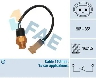 Temperaturschalter, Kühlerlüfter FAE 36100