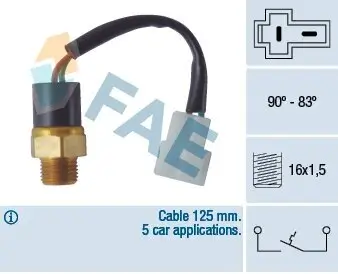 Temperaturschalter, Kühlerlüfter FAE 36360