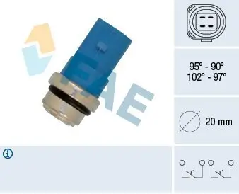 Temperaturschalter, Kühlerlüfter FAE 38391