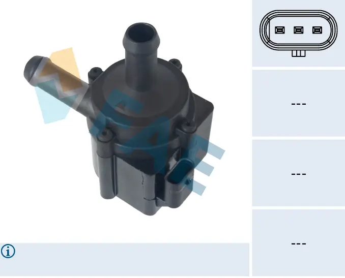 Zusatzwasserpumpe (Kühlwasserkreislauf) 12 V FAE 50033