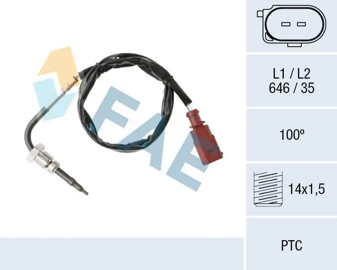 Sensor, Abgastemperatur FAE 68002