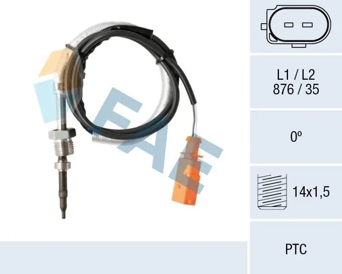 Sensor, Abgastemperatur nach Rußpartikelfilter FAE 68028