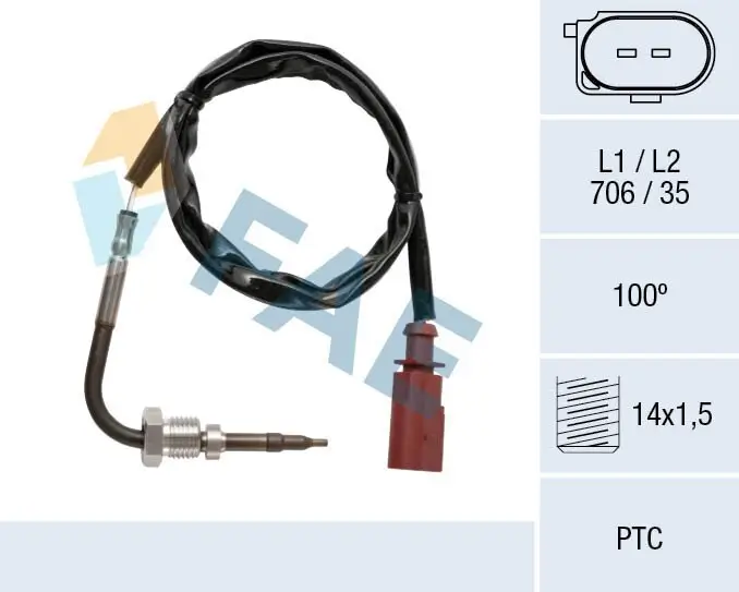 Sensor, Abgastemperatur FAE 68045