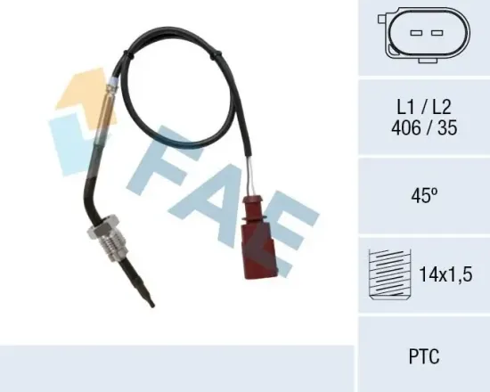 Sensor, Abgastemperatur vor Rußpartikelfilter FAE 68049 Bild Sensor, Abgastemperatur vor Rußpartikelfilter FAE 68049