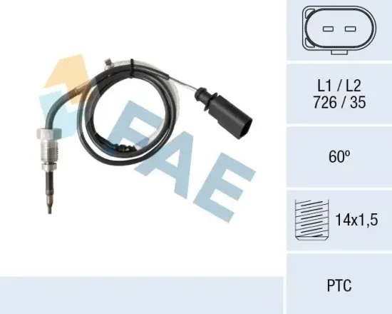 Sensor, Abgastemperatur vor Abgasturbolader FAE 68063 Bild Sensor, Abgastemperatur vor Abgasturbolader FAE 68063