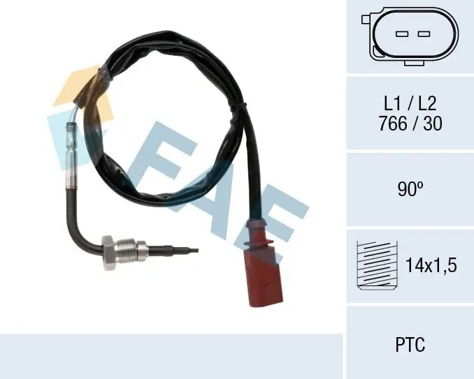 Sensor, Abgastemperatur FAE 68078