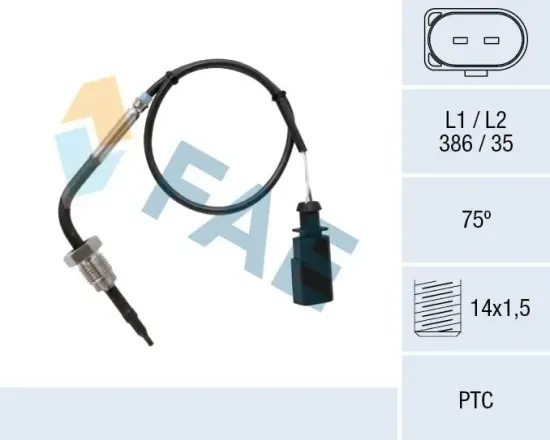 Sensor, Abgastemperatur vor Abgasturbolader FAE 68084 Bild Sensor, Abgastemperatur vor Abgasturbolader FAE 68084
