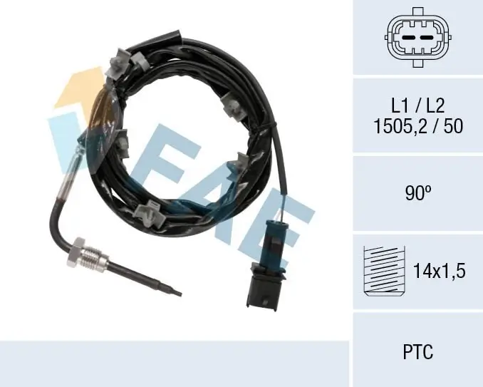 Sensor, Abgastemperatur vor Rußpartikelfilter FAE 68088
