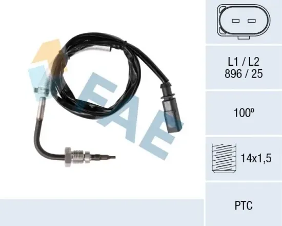 Sensor, Abgastemperatur vor Abgasturbolader FAE 68093 Bild Sensor, Abgastemperatur vor Abgasturbolader FAE 68093