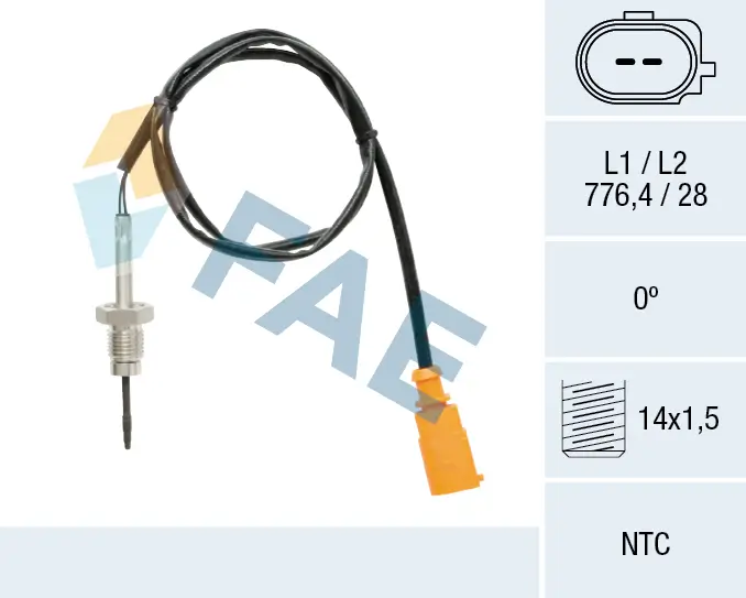 Sensor, Abgastemperatur FAE 68608
