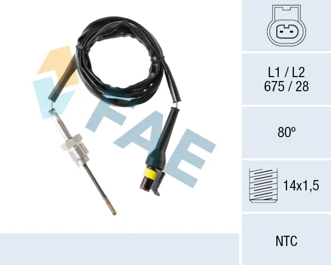 Sensor, Abgastemperatur FAE 68609