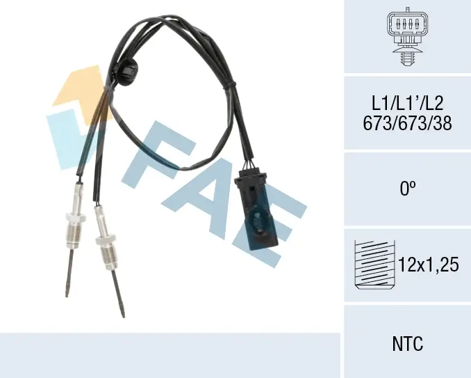 Sensor, Abgastemperatur FAE 68612