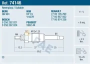 Glühkerze 11 V FAE 74146