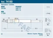 Glühkerze 11 V FAE 74180