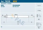 Glühkerze 11 V FAE 74238